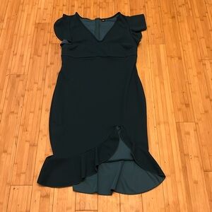 SHEIN curve emerald dress